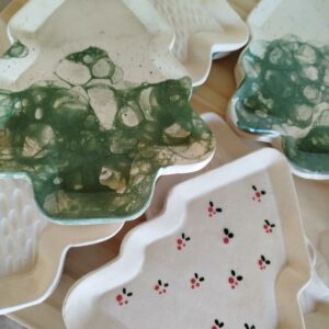 Platitos Navideños en Forma de Pino (Juego x2)