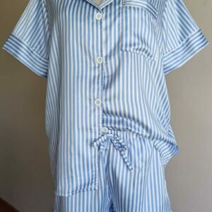 Pijama camisero de seda elastizada