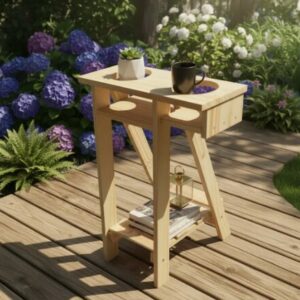 Mesa plegable de madera