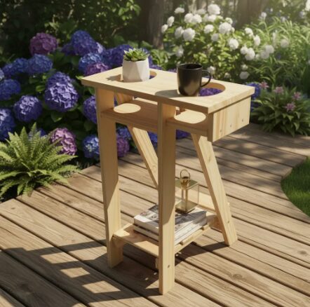 Mesa plegable de madera