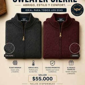 Sweater Tejido con cierre