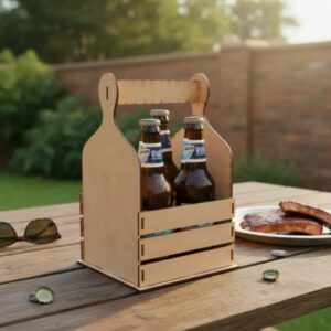 Cajón Porta Botellas Fibrofacil 16x16cm