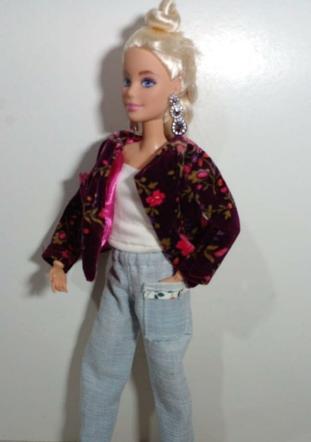 Conjunto Saco + Top + Pantalón para muñeca
