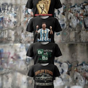 Remeras estampadas (Almafuerte / Messi / Breaking Bad / Shelby GT500)