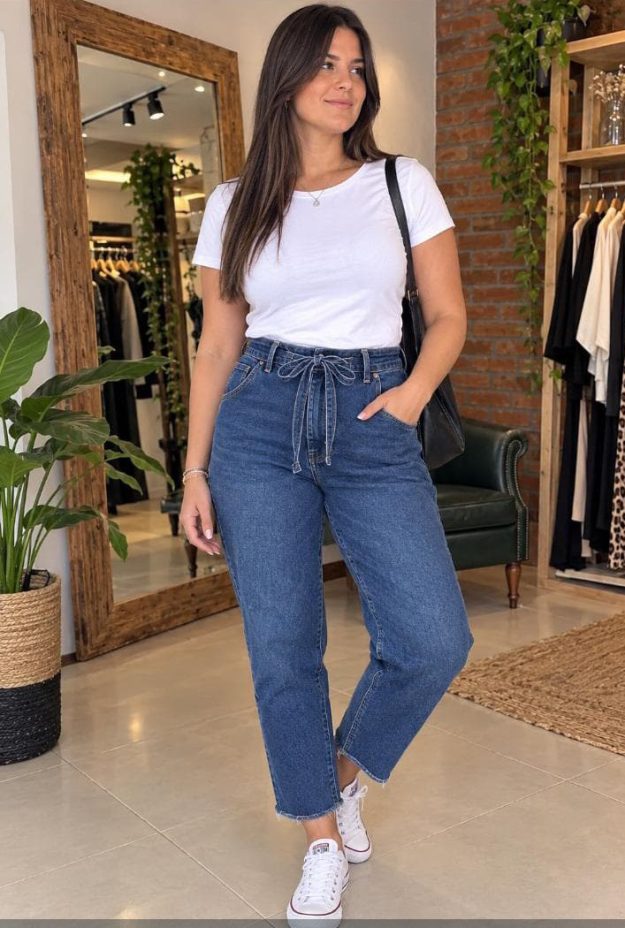 Jean viral con lazo