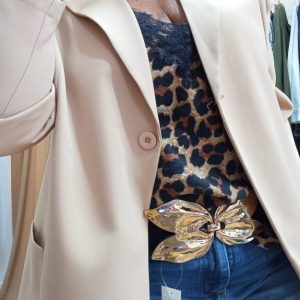 Blazer Sastrero y Lencera Print