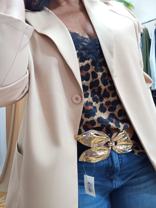 Blazer Sastrero y Lencera Print