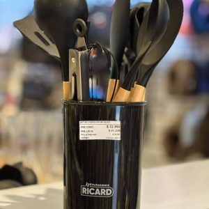 Set de Utensilios de Silicona con Vaso