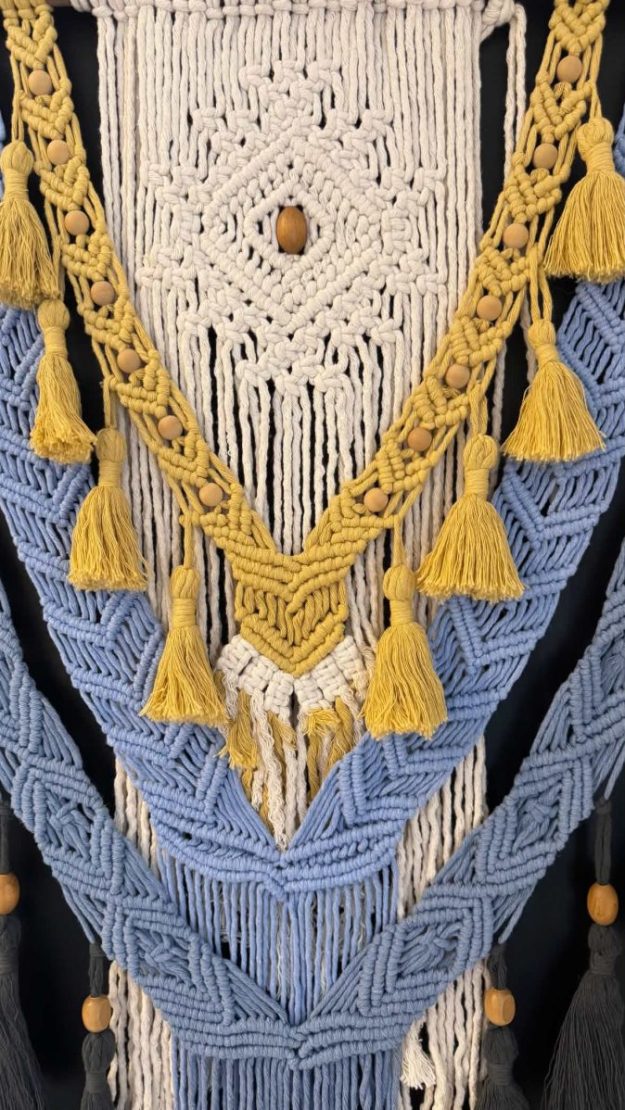 Tapices artesanales en macramé por unidad